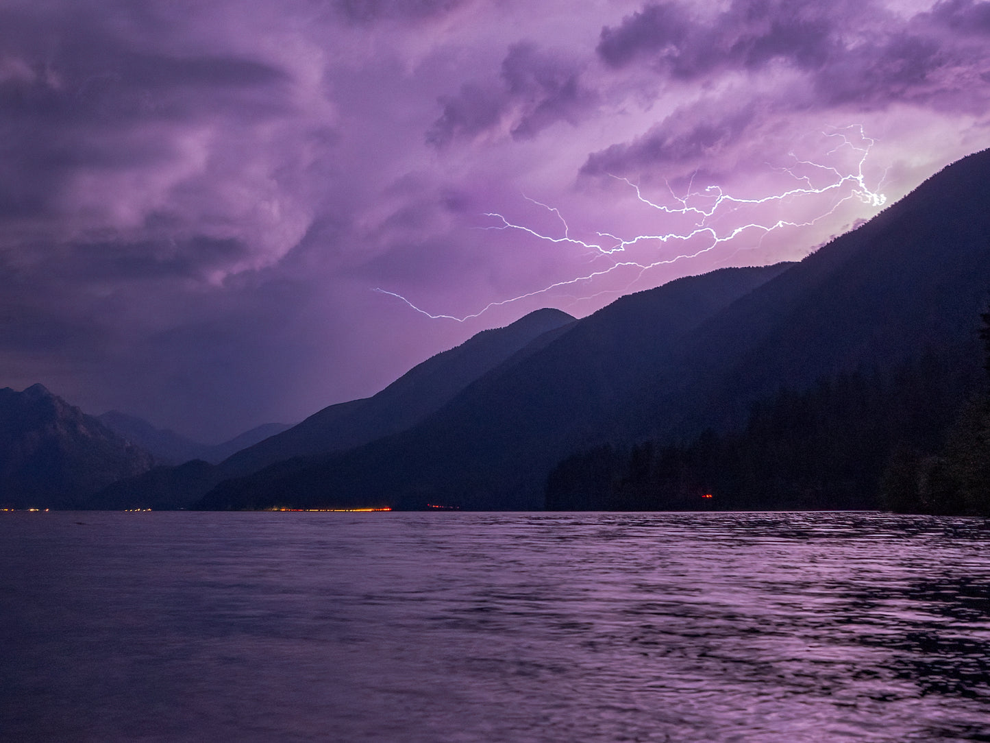 Lake Crescent lightning 3